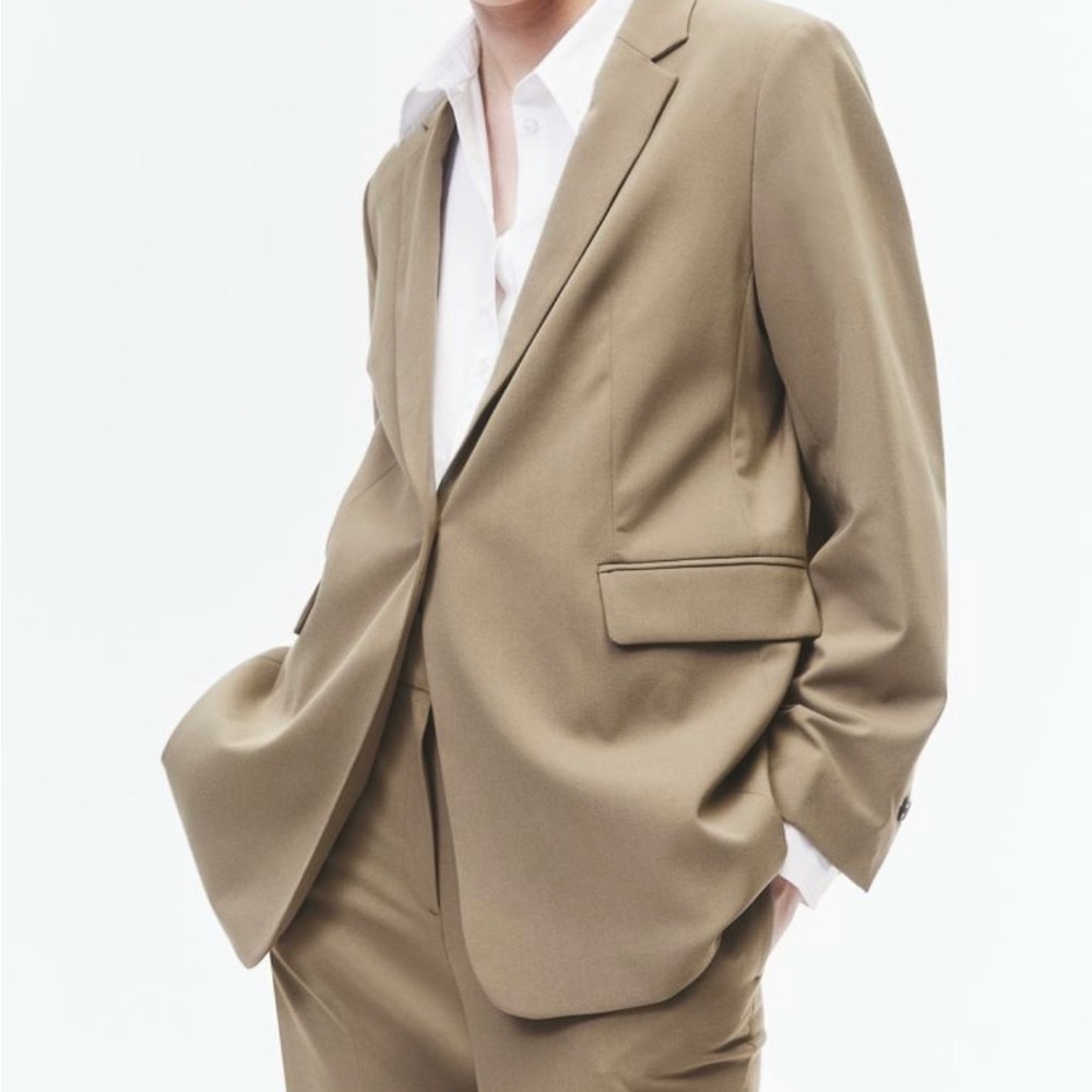 H&M Taupe Single Button Blazer | XXL